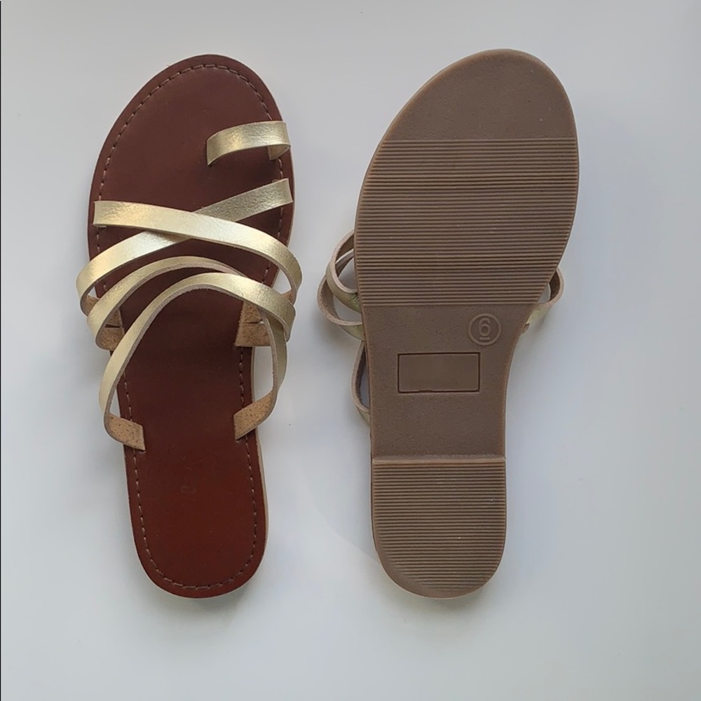 Gold Strap Sandals